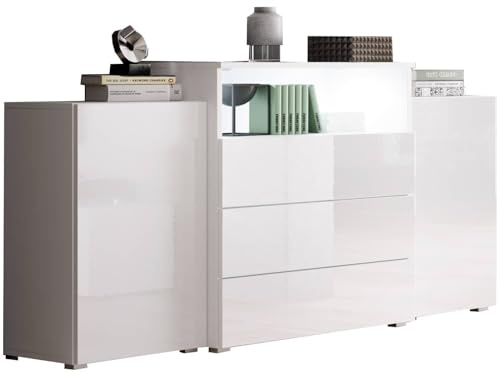 MINIO go for it - Kommode Korfu III Sideboard 150 cm mit Schubladen/LED