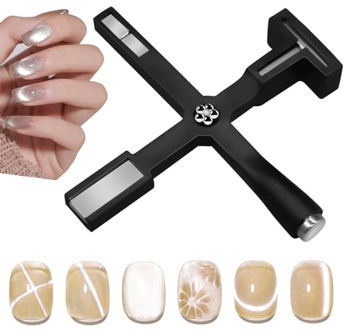 Black Cat Eye Gel Nail Polish Magnet Wand 5 In 1 Multi-Function Nail Art Magnet Tool