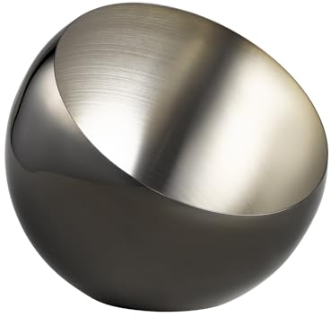 APS Sphere 40776 Saladier en acier inoxydable aspect bronze Ø 24 cm Hauteur 21 cm 2 l, Gris