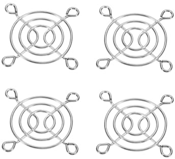 Treer 4-Pack Cooling fan grills, Made of stainless steel 304,Protective Grills for case fan CPU fan frequency converter inverter Router frequency changer (50mm)