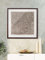GILDE Deko großes Bild XL Wandbild Wohnzimmer groß mit Rahmen - quadratisches Dekobild mit Rahmen - Glas MDF Textil - Braun Natur 53 x 53 cm