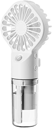 MULAIDI Ventilateur de pulvérisation d'eau portable rechargeable par USB, ventilateur de refroidissement silencieux pour la maison, les trajets en voyage, le bureau, ventilateur portable rechargeable