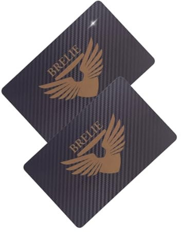 BRELIE Tarjeta de bloqueo RFID/NFC (paquete de 2) - Protector de tarjeta de crédito, protector de seguridad sin contacto, protección contra robo cibernético y de identidad, Black, 85.5mm Width, 54mm
