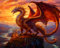 TISHIRON Malen nach Zahlen Set für Erwachsene und Kinder Digital Art Fantasy Drache in den Bergen bei Sonnenuntergang DIY Malen nach Zahlen für Zuhause Familie Digitale Malerei 40x50cm