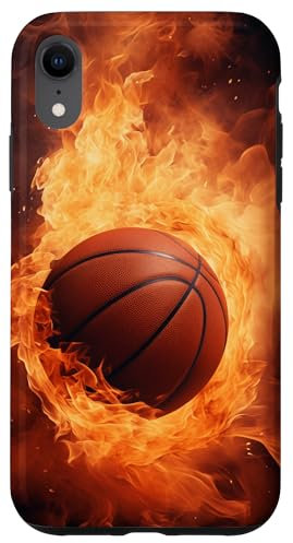 Basketball mit Flammen Hülle für iPhone XR