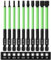 K Kwokker 10PCS Impact Drill Allen Key Bit Set 100mm, Magnetic Impact Driver Bits 1/4” Hexagon Shank S2 Steel Hex Bits Set, H1.5-H8 Hex Head Allen Wrench Drill Bit, 100 mm Long with Storage Box