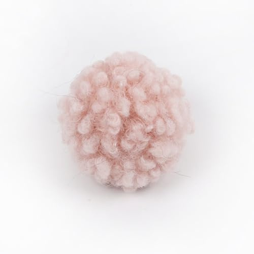 Rockreyoa 4-5cm Woll Pompons Bunte Bommeln bälle Flauschigen Plüsch Bälle Garn-Pompons DIY Pom Pom Girlande Zubehör für Hüte, Basteln, Handwerk, Urlaub, Party Dekorationen Rosa 20 Stück