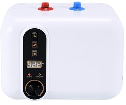 Scaldabagno Elettrico Scaldabagno Elettrico Mini Compatto Serbatoio di Stoccaggio, Cucina Istantanea sotto Il Lavello Contro Armadio, Scaldabagno Elettrico 10L sotto/sopra Il lavello