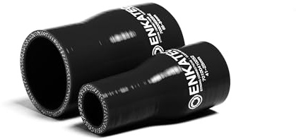 ENKATEC® Tuyau réducteur 100 mm - En silicone - Pour air de charge - Diamètre : 16-114 mm - Taille au choix - Couleur : noir - Réducteur d'ID : 80-70 mm