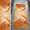 Ymural Teppich Läufer Flur rutschfest Küche 40x500CM Orange rutschfest Lang Modern Meterware Kurzflor Polyester Korridor Schlafzimmer Anpassbar