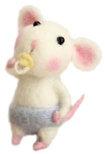 BOWTONG Needle Felting Kit Beginner Felting Kits, Mice Needle Felting Starter Kit, Wool Felt Mouse Kit,for Craft, Craft Beginner