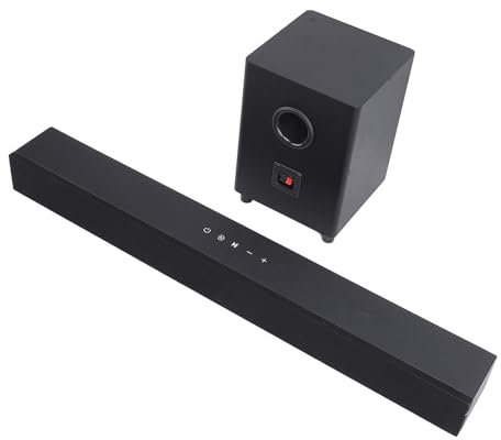 Annadue Soundbar with Subwoofer, Home Theater Sound Bars Wireless Bluetooth Subwoofer with 3 Equalizer Modes, Surround Sound System for TV, PC, Game, Projector (UK Plug)
