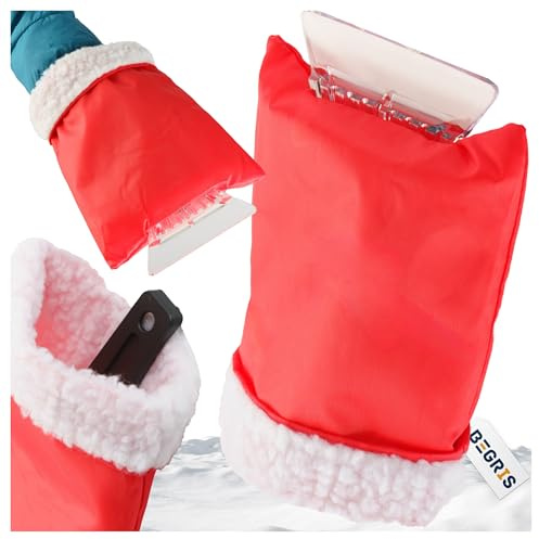BEGRIS® Scheibenkratzer, Eiskratzer, Glasschaber zum Entfernen von EIS, Frost, Schnee mit Gummi 18x10 cm Kratzer zum Entfernen von EIS, Frost, Schnee mit Gummi (Karlo)