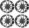 4x Autec Felgen BRIXEN 7.0x17 ET42 5x108 Schwarz poliert kompatibel mit Opel Grandland X Grandland Combo Astra