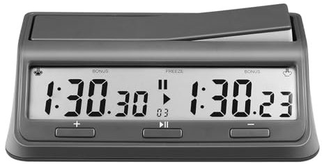 Leap Chess Clock Digital Schachtimer Professionelles Brettspiel Timer 37 Preset Program Countdown Bonus Increment Delay BYO-YOMI Einschränkte Moves Einschränkende Zeitfunktion für