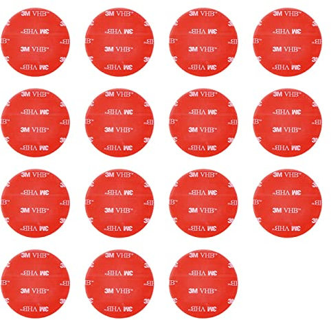 kinoco Double Face Extra Fort, Circulaire 50mm x 50 mm 20pcs, ruban adhésif de montage pour caméra de tableau de bord, remplacement de tampon adhésif pour support de voiture,pour la Maison,Bureau