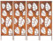 Kapaga Brise-vue en métal, 4 x 160 x 50 cm, aspect rouille, brise-vue, brise-vue, décoration de jardin, Clôture, rouille (feuilles)