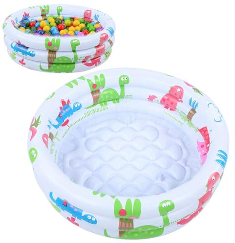 Piscine d'enfants de Dinosaure Gonflable, PVC Rond Toddler Piscine de baignade Portable 60 cm / 23,6 Piscine pour bébé pour Usage extérieur intérieur