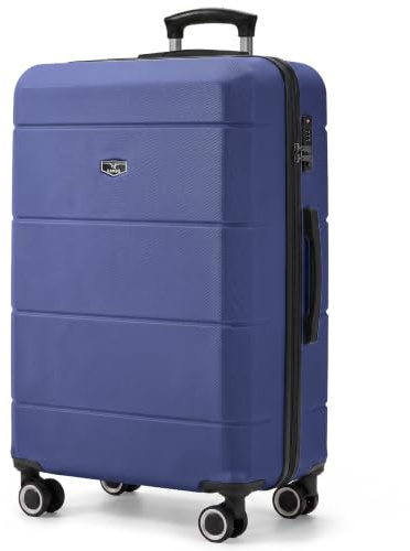 LUGG 28 Inch Jetset Suitcase, Hard Shell 4 Wheel Travel Bag, Lightweight ABS, TSA Lock, Approved for Travel with easyJet, British Airways, RyanAir & Emirates, 75x49x29cm – 1 Year Warranty