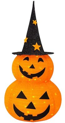 Halloween Kürbis Licht - Schlafzimmer Kürbislicht Mit Hexenhut Für Erntedankfest | 8 Modi LED Lampe Für Party Garten Schlafzimmer Terrasse