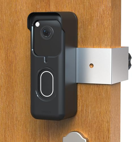 Blink Doorbell Camera Mount with Protective Case, No Drill/Anti-Theft Door Mount Work for All Blink Doorbell (1st & 2nd) for Home,Garage Door,Apartment Doors, Hotel Doors, Office Doors(Black)