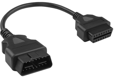 TIENFOKOTA Cavo di prolunga OBD2 OBD II, 16 pin, da maschio a femmina, per strumento di scansione OBD-II, compatibile con tutte le auto OBD2 (30 cm)