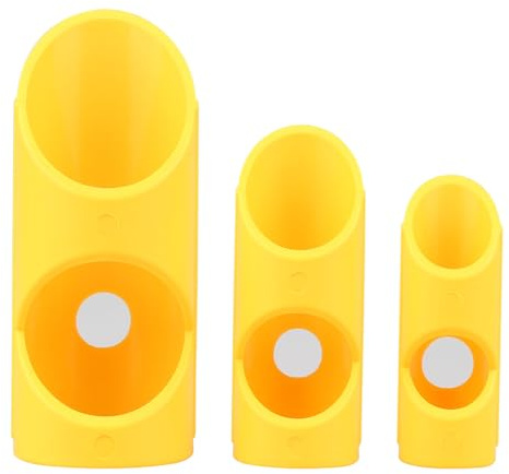 3Pcs Pipe Lagging Insulation Foam Cutter Tool with 15mm 22mm 28mm for Copper Pipe Insulation Ideal Foam Pipe Cutter Slice for 45/90 Degree Angles T‑Joints Precision Tool Yellow