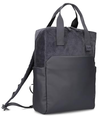 Zwei LOU LUR130 Unisex Rucksack für Damen und Herren, Laptoprucksack mit gepolstertem Laptopfach und vielen Fächern, mit passender mit Phone-Bag für vorne, 7 Liter Fassungsvermögen (cord-polar)