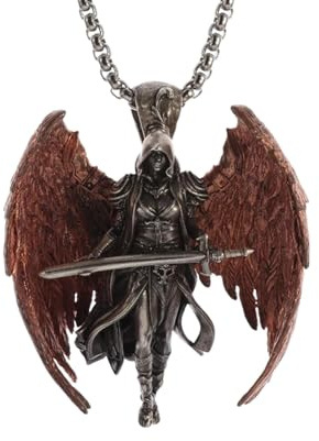 Collier personnalisé pour homme et femme, collier punk ailes écarlates épée sacrée ange collier homme et femme bijoux tendance hip-hop