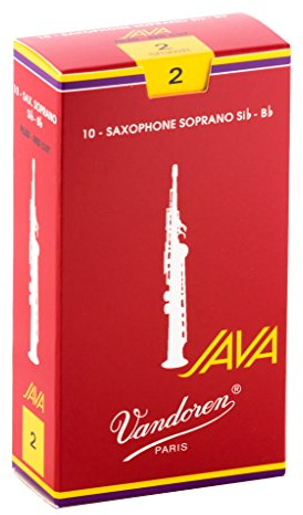 Vandoren Blatt Sopran Saxophon Java Filed Red Stärke: 2