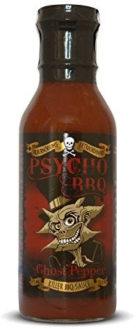 Psycho BBQ Ghost Pepper Barbecue Hot Chilli Sauce Dip 375ml