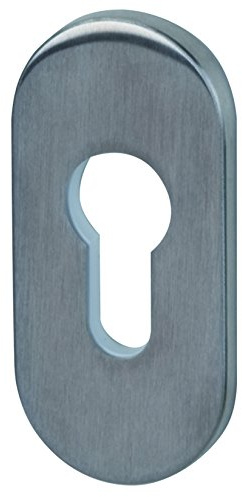 Alpertec Edelstahl PZ Schutzrosette oval Drückergarnitur Türdrücker Türbeschläge, 69 x 30 x 10 mm, 32856480K1