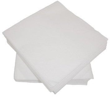100 White Linen Feel Airlaid Paper Napkins 40x40cm - 2 x Packs of 50