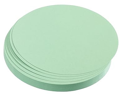 FRANKEN Moderationskarten Kreis groß, 195 mm, 500 Stück, Präsentationskarten ideal für Meetings, Trainings, Schulungen im Büro oder Hotel und Lehrer in der Schule, Metaplankarten, Grün, UMZ 20 19