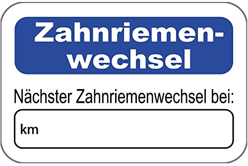 wall-art-design 25 Stück PVC Aufkleber Zahnriemenwechsel, 60x40 mm, selbstklebend, Kratz und Wetterfest