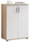 Stella Trading BOBBY Kommode in Eiche Sonoma Optik, weiß - Modernes Sideboard mit viel Stauraum für Ihren Wohnbereich - 60 x 82 x 35 cm (B/H/T)