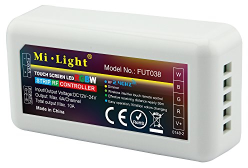 lighteu®, 2,4 GHz Wireless Steuer LED RGBW Streifen Controller 12-24 V max. Ausgang 10A, Milight Miboxer FUT038