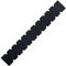 ZRZ | Protector Pala de Padel Dentado Transparente Negro y Colores Rugoso Silicona | Cinta Raqueta de pádel con Proteccion Extra | Funda Adhesiva Pegatina Borde Pala (Negro)