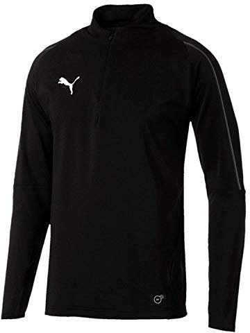 Puma Men Final Training 1/4 Zip Top Track Jacket - Black/Asphalt, 2X-Large