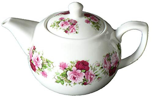 crackinchina Pink rose teapot - 2 cup teapot decorated with beautiful pink roses
