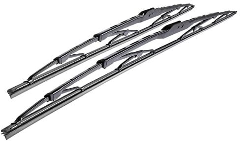 Mossa Vordere Scheibenwischer kompatibel mit BMW 3er E46 (04.1998-2005) - Wischerblätter Standard. Wischerblätter - Set für Frontscheibe (Fahrer- + Beifahrerseite) (580 mm / 510 mm)