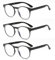 Suertree Anti Blue Lesebrille 3 Pack Computer Brille Herren Damen Anti Rays Lesebrillen für Frauen Männer Fashion Leser 1.0X JH214