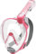 Cressi Duke, Unisex-Erwachsene Vollgesichtsmaske Great Vision Schnorcheln mit Trockenschlauch, Rot (Transparent/Rosa), S/M