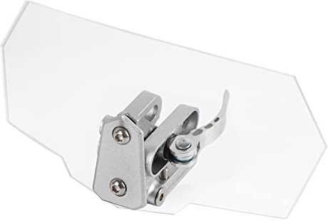 KIMISS Pantalla ra universal para moto, ajustable y transparente, protege del viento y mejora la aerodinámica, compatible con la mayoría de modelos