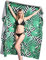 Genovega Mikrofaser Strandtuch Hawaii Palm Partner Familie Groß 183 x 183 cm - XXL Sandabweisendes Schnelltrocknend Strandtücher Dünn, Grün Handtuch Strand, Erwachsene Beach Towel Männer Damen