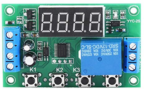 YYC-2S Relé temporizador, pantalla LED Regulador de automatización ajustable Módulo de control de la válvula solenoide, bomba de agua, motor, correa de luz(12V)
