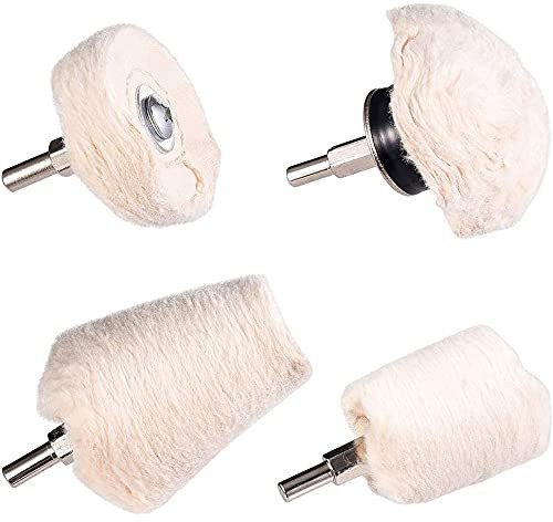 Polierscheibe zum Bohren Polieren Radpolster Mop Kit Konisches/Säulen- / Pilz- / Radförmiges Polierwerkzeug für Metall, Schmuck, Edelstahl, Aluminium, Holz, Kunststoffe, Keramik, Glas usw.