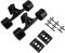 DAUERHAFT Skateboard Fahrwerk Kit Trucks Konisches Skateboard Truck Combo Set Longboard Bolzen Skate Wheel Pad für Skateboard für Longboard Skates(Black Wheel)