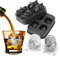 PREMIUM 3D Totenkopf Eiswürfelform für erfrischende Eiswürfel in Whiskey und Longdrink Gläser zum selber machen I Skull Eiswürfelbehälter mit Deckel aus Silikon wiederverwendbar & zu 100% BPA-frei (2)
