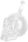 550ml Innovative Skull Shape Wine Bottle Skull Head Glass Bottle Clear Glass Skull Shaped Whiskey Decanter for KTV Bar